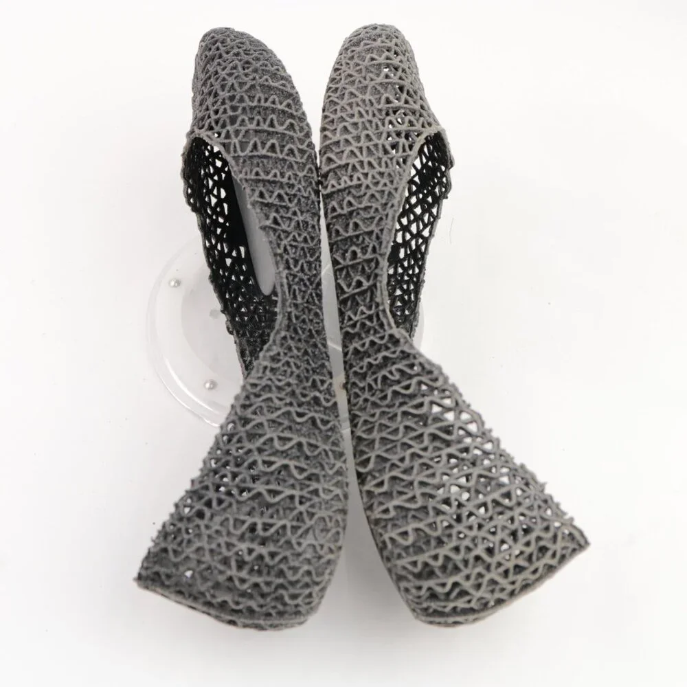 Melissa x Campana Womens Papel Ballet Flats Size 6 Gray Jelly Woven Details Shoe
